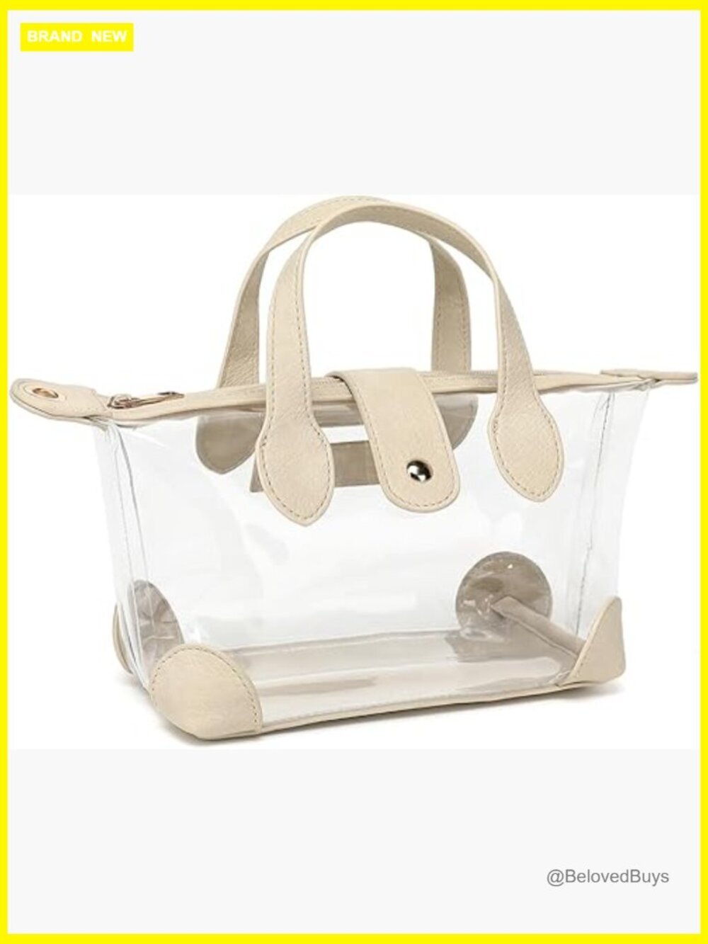 Stadium Approved Clear Crossbody Bag for Women, Small Plastic Handbag
